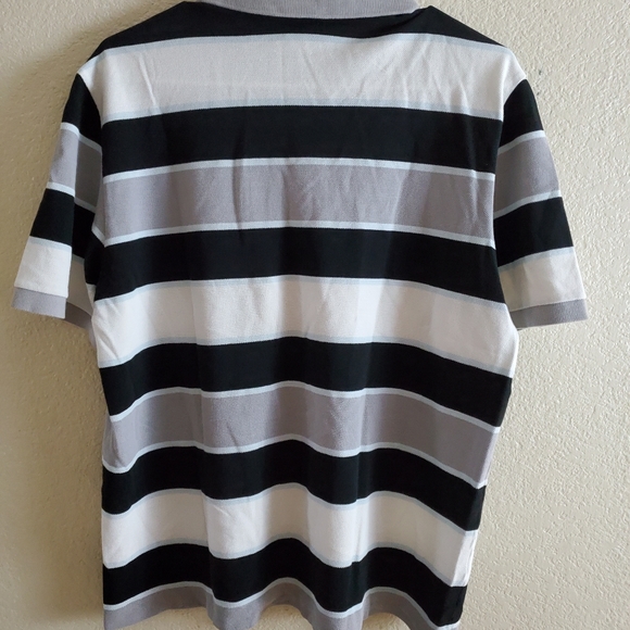 Lacoste Womens Striped Short Sleeve Polo Shirt Top - Picture 3 of 4